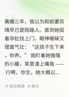 离婚三年妻子激情生子，找我接盘苏晴张扬-乐活笔侠小说-二筒文学网