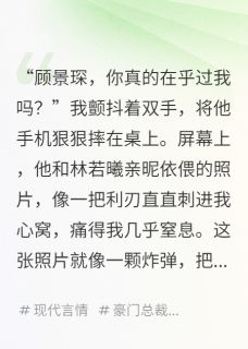 主人公顾景琛陆沉苏晚小说男友白月光回来后我彻底崩溃了在线全文阅读