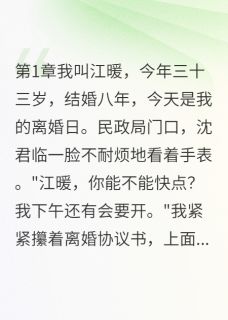 抖音爆款小说前夫破产了,跪着求我投资沈君临白莉莉江暖免费txt全文阅读