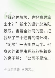 主角陆景辰程菲菲陆国强小说爆款总监撕我设计稿，我让他爸跪求我完整版小说